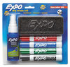 A Picture of product SAN-80653 EXPO® Low-Odor Dry Erase Marker Starter Set,  Chisel, Assorted, 4/Set