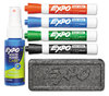 A Picture of product SAN-80653 EXPO® Low-Odor Dry Erase Marker Starter Set,  Chisel, Assorted, 4/Set