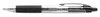 A Picture of product UNV-39912 Universal™ Comfort Grip® Clear Barrel Retractable Gel Ink Roller Ball Pen Medium 0.7 mm, Black Clear/Black Dozen