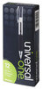 A Picture of product UNV-39912 Universal™ Comfort Grip® Clear Barrel Retractable Gel Ink Roller Ball Pen Medium 0.7 mm, Black Clear/Black Dozen