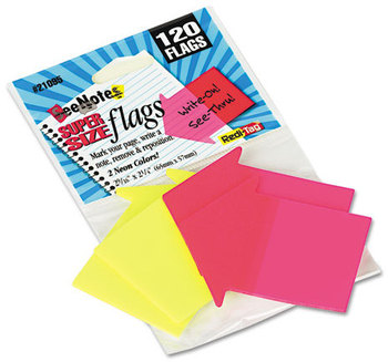 Redi-Tag® SeeNotes® Arrow Flags,  Neon Assorted, 60/Pad, 2 Pads