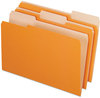 A Picture of product PFX-435013ORA Pendaflex® Interior File Folders 1/3-Cut Tabs: Assorted, Legal Size, Orange, 100/Box