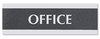 A Picture of product USS-4760 Headline® Sign Century Series Office Sign,  EMPLOYEES ONLY, 9 x 3, Black/Silver