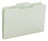 A Picture of product SMD-18230 Smead™ Expanding Recycled Heavy Pressboard Folders 1/3-Cut Tabs: Assorted, Legal Size, 1" Expansion, Gray-Green, 25/Box