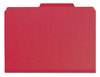 A Picture of product SMD-21538 Smead™ Expanding Recycled Heavy Pressboard Folders 1/3-Cut Tabs: Assorted, Letter Size, 1" Expansion, Bright Red, 25/Box