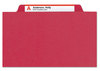 A Picture of product SMD-21538 Smead™ Expanding Recycled Heavy Pressboard Folders 1/3-Cut Tabs: Assorted, Letter Size, 1" Expansion, Bright Red, 25/Box