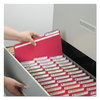 A Picture of product SMD-21538 Smead™ Expanding Recycled Heavy Pressboard Folders 1/3-Cut Tabs: Assorted, Letter Size, 1" Expansion, Bright Red, 25/Box