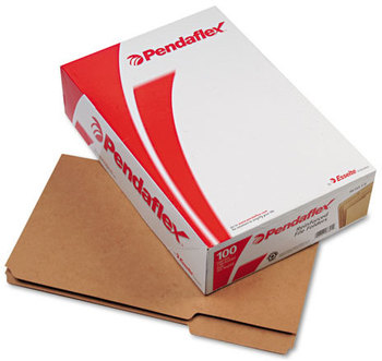 Pendaflex® Dark Kraft File Folders with Double-Ply Top,  1/3 Cut Top Tab, Legal, Brown, 100/Box