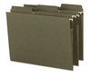 A Picture of product SMD-64037 Smead™ FasTab® Hanging Folders Letter Size, 1/3-Cut Tabs, Standard Green, 20/Box