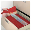 A Picture of product SMD-19082 Smead™ Six-Section Pressboard Top Tab Pocket-Style Classification Folders with SafeSHIELD® Coated Fasteners 6-Section Pocket 6 2 Dividers, Legal Size, Bright Red, 10/BX