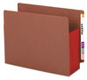 A Picture of product SMD-73696 Smead™ Redrope Drop-Front End Tab File Pockets with Fully Lined Colored Gussets 6.5" High 5.25" Expansion, Letter Size, Redrope/Red, 10/Box