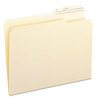 A Picture of product SMD-10388 Smead™ Reinforced Guide Height File Folders 2/5-Cut Printed Tabs: Right Position, Letter Size, 0.75" Expansion, Manila, 100/Box