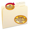 A Picture of product SMD-10388 Smead™ Reinforced Guide Height File Folders 2/5-Cut Printed Tabs: Right Position, Letter Size, 0.75" Expansion, Manila, 100/Box