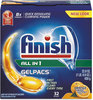 A Picture of product RAC-81053 FINISH® Dish Detergent Gelpacs®,  Orange Scent, Box of 32 Gelpacs