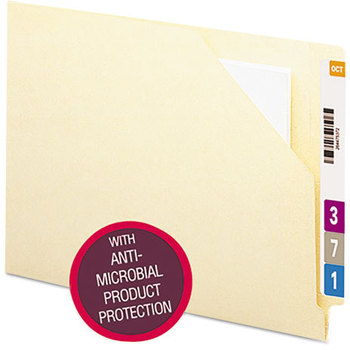 Smead™ End Tab File Jacket with Antimicrobial Product Protection Shelf-Master Reinforced Straight Letter Size, Manila, 100/Box