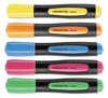 A Picture of product UNV-18860 Universal One™ Desk Highlighters with Comfort Grip,  Chisel Tip, 5/Set