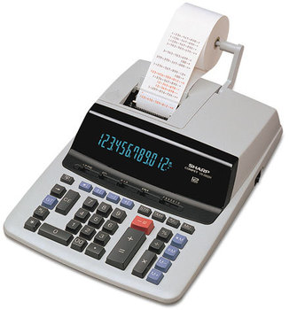 Sharp® VX2652H 12-Digit Heavy-Duty Commercial Printing Calculator,  Black/Red Print, 4.8 Lines/Sec