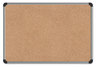 A Picture of product UNV-43712 Universal® Deluxe Cork Board with Aluminum Frame 24 x 18, Tan Surface