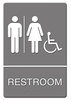 A Picture of product USS-5400 Headline® Sign ADA Sign,  6 x 9, In Case of Fire Use Stairs, Gray