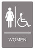 A Picture of product USS-5400 Headline® Sign ADA Sign,  6 x 9, In Case of Fire Use Stairs, Gray