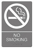 A Picture of product USS-5400 Headline® Sign ADA Sign,  6 x 9, In Case of Fire Use Stairs, Gray