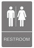 A Picture of product USS-5400 Headline® Sign ADA Sign,  6 x 9, In Case of Fire Use Stairs, Gray