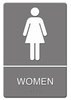 A Picture of product USS-5400 Headline® Sign ADA Sign,  6 x 9, In Case of Fire Use Stairs, Gray
