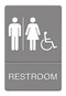 A Picture of product USS-5400 Headline® Sign ADA Sign,  6 x 9, In Case of Fire Use Stairs, Gray