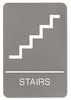 A Picture of product USS-5400 Headline® Sign ADA Sign,  6 x 9, In Case of Fire Use Stairs, Gray