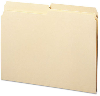 Smead™ Reinforced Tab Manila File Folder Folders, 1/2-Cut Tabs: Assorted, Letter Size, 0.75" Expansion, 11-pt 100/Box
