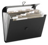 A Picture of product SMD-70901 Smead™ Step Index Organizer 12 Sections, Cord/Hook Closure, 1/6-Cut Tabs, Letter Size, Black