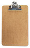 A Picture of product UNV-05610 Universal® Hardboard Clipboard 0.75" Clip Capacity, Holds 5 x 8 Sheets, Brown