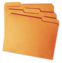 A Picture of product SMD-12543 Smead™ Colored File Folders 1/3-Cut Tabs: Assorted, Letter Size, 0.75" Expansion, Orange, 100/Box