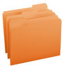 A Picture of product SMD-12543 Smead™ Colored File Folders 1/3-Cut Tabs: Assorted, Letter Size, 0.75" Expansion, Orange, 100/Box