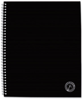Universal® Deluxe Sugarcane Based Notebooks Coated Bagasse Cover, 1-Subject, Medium/College Rule, Black (100) 11 x 8.5 Sheets