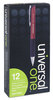 A Picture of product UNV-15542 Universal™ Comfort Grip® Retractable Ballpoint Pen Medium 1 mm, Red Ink, Red/Black Barrel, Dozen