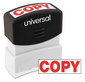 A Picture of product UNV-10048 Universal® Pre-Inked One-Color Stamp Message COPY, Red