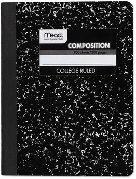 Mead® Square Deal® Composition Book,  College Rule, 9 3/4 x 7 1/2, White, 100 Sheets
