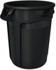 A Picture of product RCP-1926827 Rubbermaid® Commercial Vented Round Brute® Container. 10 gal. Black. 6/carton.