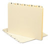 A Picture of product SMD-50176 Smead™ Alphabetic Top Tab Indexed File Guide Set 1/5-Cut A to Z, 8.5 x 11, Manila, 25/Set