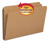 A Picture of product SMD-15734 Smead™ Heavyweight Kraft File Folder 1/3-Cut Tabs: Assorted, Legal Size, 0.75" Expansion, 11-pt Brown, 100/Box