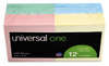 A Picture of product UNV-35669 Universal® Self-Stick Note Pads 3" x Assorted Pastel Colors, 100 Sheets/Pad, 12 Pads/Pack