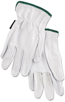 Memphis™ Grain Goatskin Driver Gloves,  White, Medium, 12 Pairs