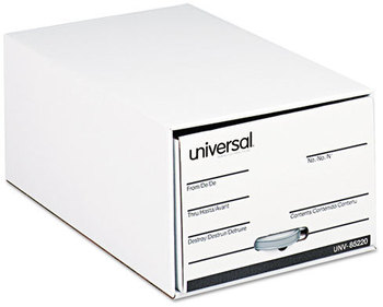 Universal® Economy Storage Drawer Files Legal White, 6/Carton