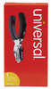 A Picture of product UNV-74321 Universal® One-Hole Punch Eight-Sheet Handheld 1/4" Holes, Metal with Rubber Grip, Black