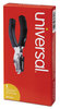 A Picture of product UNV-74321 Universal® One-Hole Punch Eight-Sheet Handheld 1/4" Holes, Metal with Rubber Grip, Black