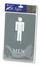 A Picture of product USS-4817 Headline® Sign ADA Sign,  Men Restroom Symbol w/Tactile Graphic, Molded Plastic, 6 x 9, Gray