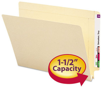 Smead™ Heavyweight Manila End Tab Expansion Folders Straight Tabs, Letter Size, 1.5" 50/Box