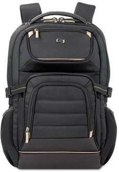 Solo Pro Backpack,  17.3", 12 1/4" x 6 3/4" x 17 1/2", Black