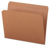 A Picture of product UNV-16130 Universal® Reinforced Kraft Top Tab File Folders Straight Tabs, Letter Size, 0.75" Expansion, Brown, 100/Box